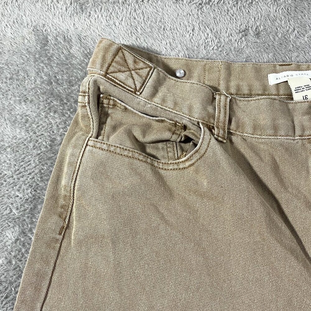 Altar’d State Cargo Wide Leg Pant DJ25176FT63 Khaki Cream 31 Streetwear Outdoors - Picture 3 of 14